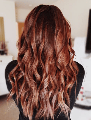 Curly red hair