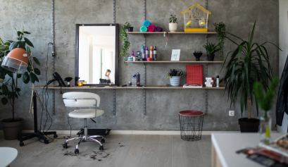 An empty salon awaits the customers who will find it after a successful guerilla marketing campaign.