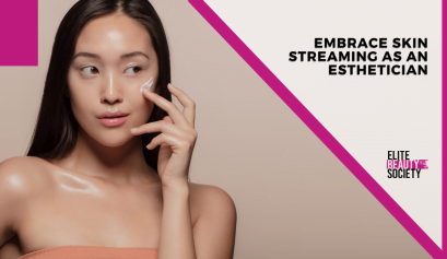 A cosmetologist applies her go-to moisturizer, a part of her skin streaming routine.