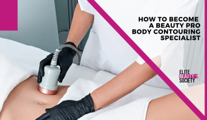 A body contouring specialist uses her special tool during a beauty pro session.