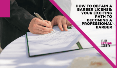 How to Obtain a Barber License: Your Exciting Path to Becoming a Professional Barber "Professional signing documents, illustrating the process of obtaining a barber license and starting a barber career.