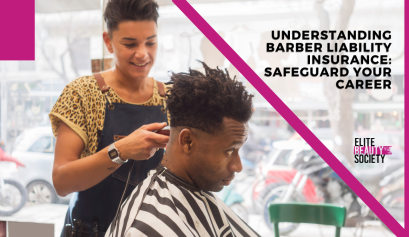 A barber perfects a client's fade as she discusses why barber liability insurance is so important for barbers like her.