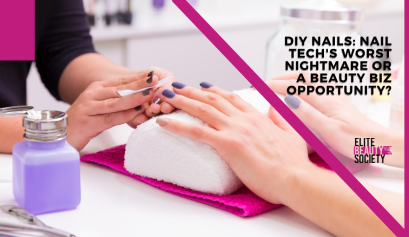A client has her go-to nail tech touch up her DIY nails that she messed up.