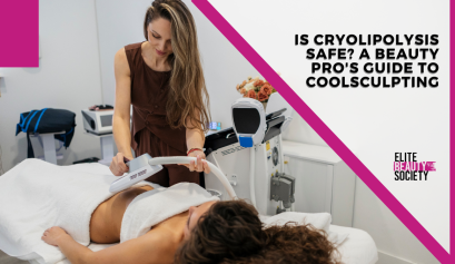 A beauty pro walks her client through her cryolipolysis treatment, she wondered is cryolipolysis safe?