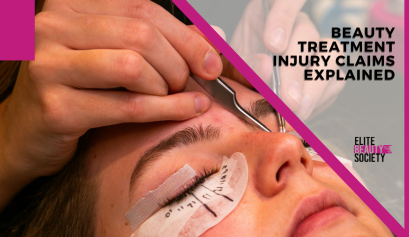 A client gets her lash extensions done, if the stylist isn't careful she could cause an issue that leads to beauty treatment injury claims.